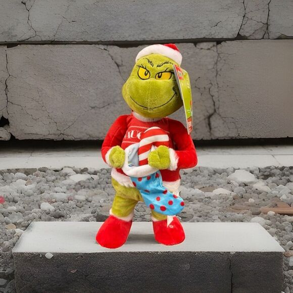 Santa Grinch Side Stepper Animated Plush Dancing Grinch - Picture 5 of 5